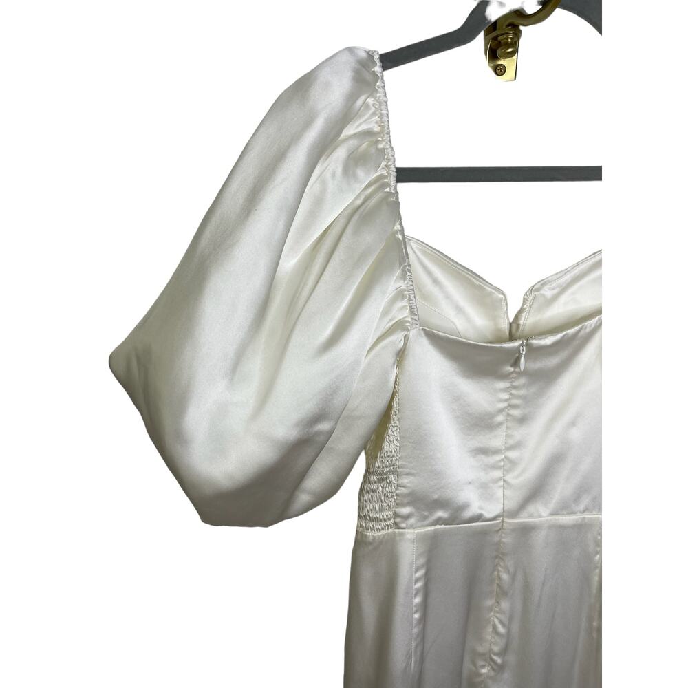 Amanda Uprichard Santucci Silk Dress Ruched Smocked Cocktail Party Bridal Small - Picture 11 of 11